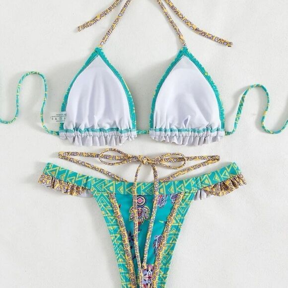 Bikini LUXE Santorini Triangle Bikini Swimsuit Set - Picture 3 of 9